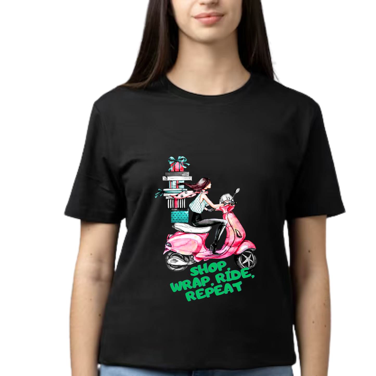 Women Printed Cotton T Shirt | Round Neck | Half Sleeves| 100% Cotton | Regular Fit T-Shirt | Teen | Teen Vibes