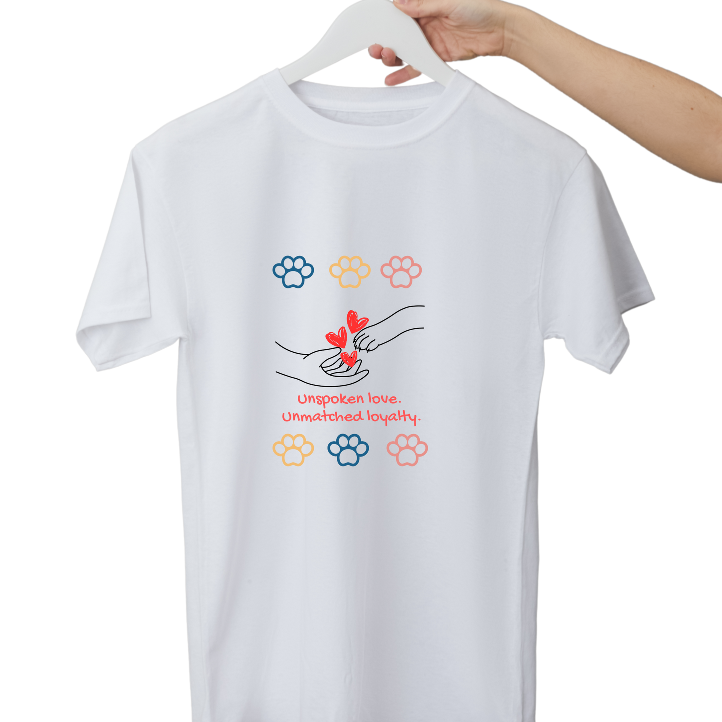 Unisex Printed Cotton T Shirt | Dog Lovers | Round Neck | Half Sleeves|100% Cotton Regular Fit T-Shirt | Women | Men |