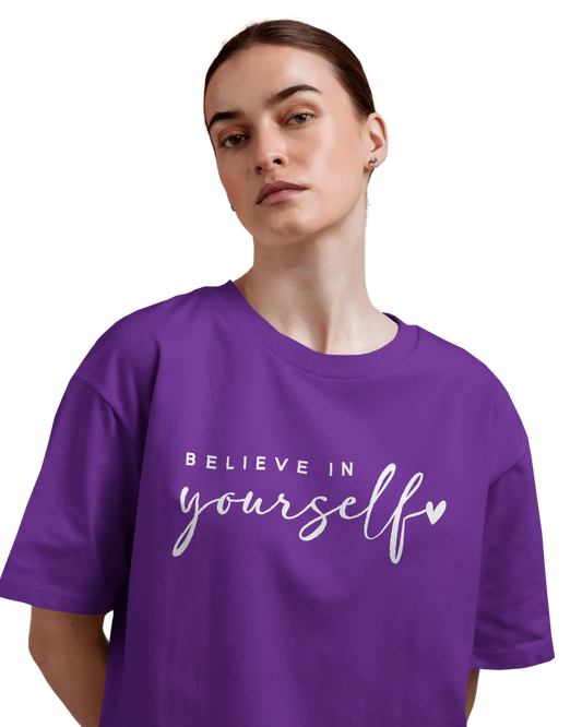 Women Oversize Tee | Printed | 100% Cotton T Shirt | Round Neck | Half Sleeves| Designed by NEOX | Vibrant Colors