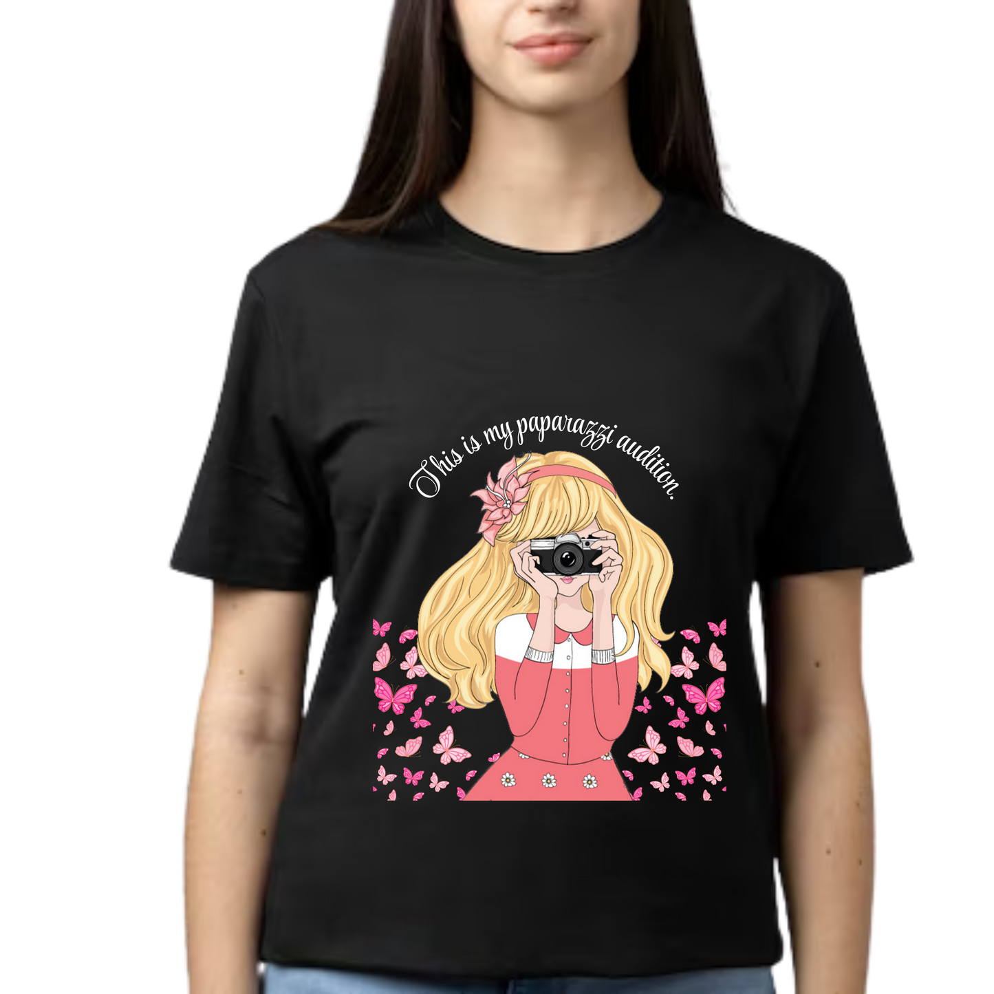 Women Printed Cotton T Shirt | Round Neck | Half Sleeves| 100% Cotton | Regular Fit T-Shirt | Teen | Teen Vibes