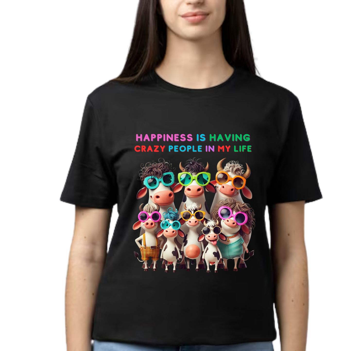 Women Printed Cotton T Shirt | Round Neck | Half Sleeves| 100% Cotton | Regular Fit T-Shirt | Teen | Teen Vibes