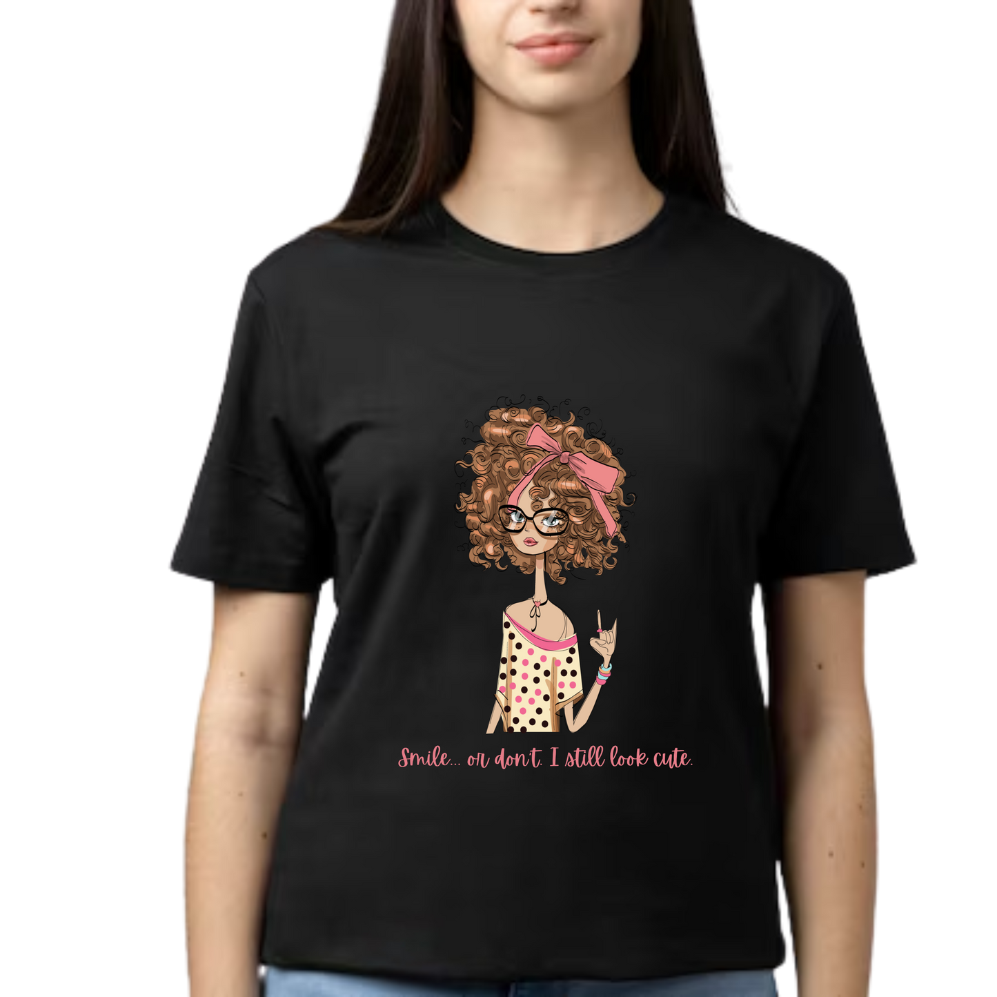 Women Printed Cotton T Shirt | Round Neck | Half Sleeves| 100% Cotton | Regular Fit T-Shirt | Teen | Teen Vibes