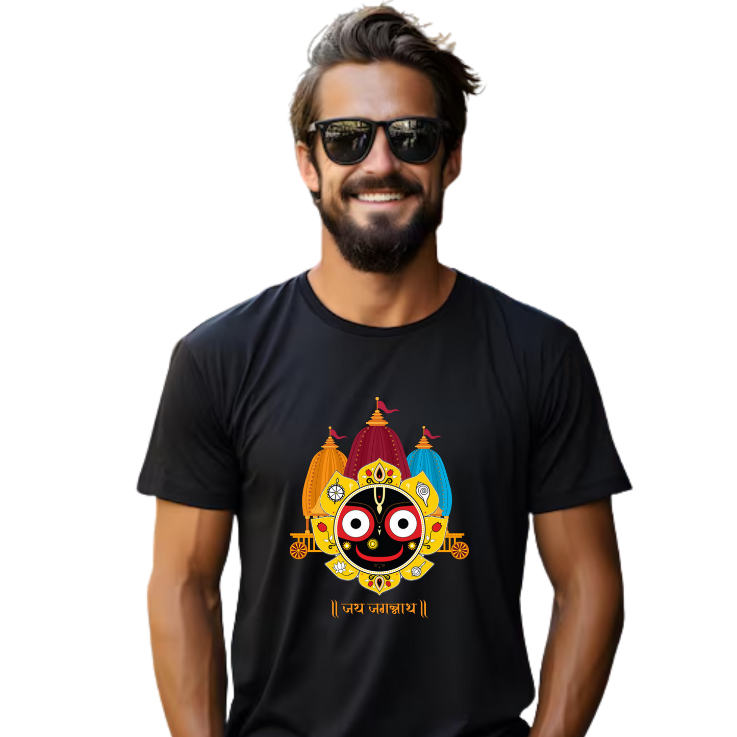 Unisex Printed Cotton T Shirt | Aastha | Round Neck | Half Sleeves|100% Cotton Regular Fit T-Shirt | Women | Men |