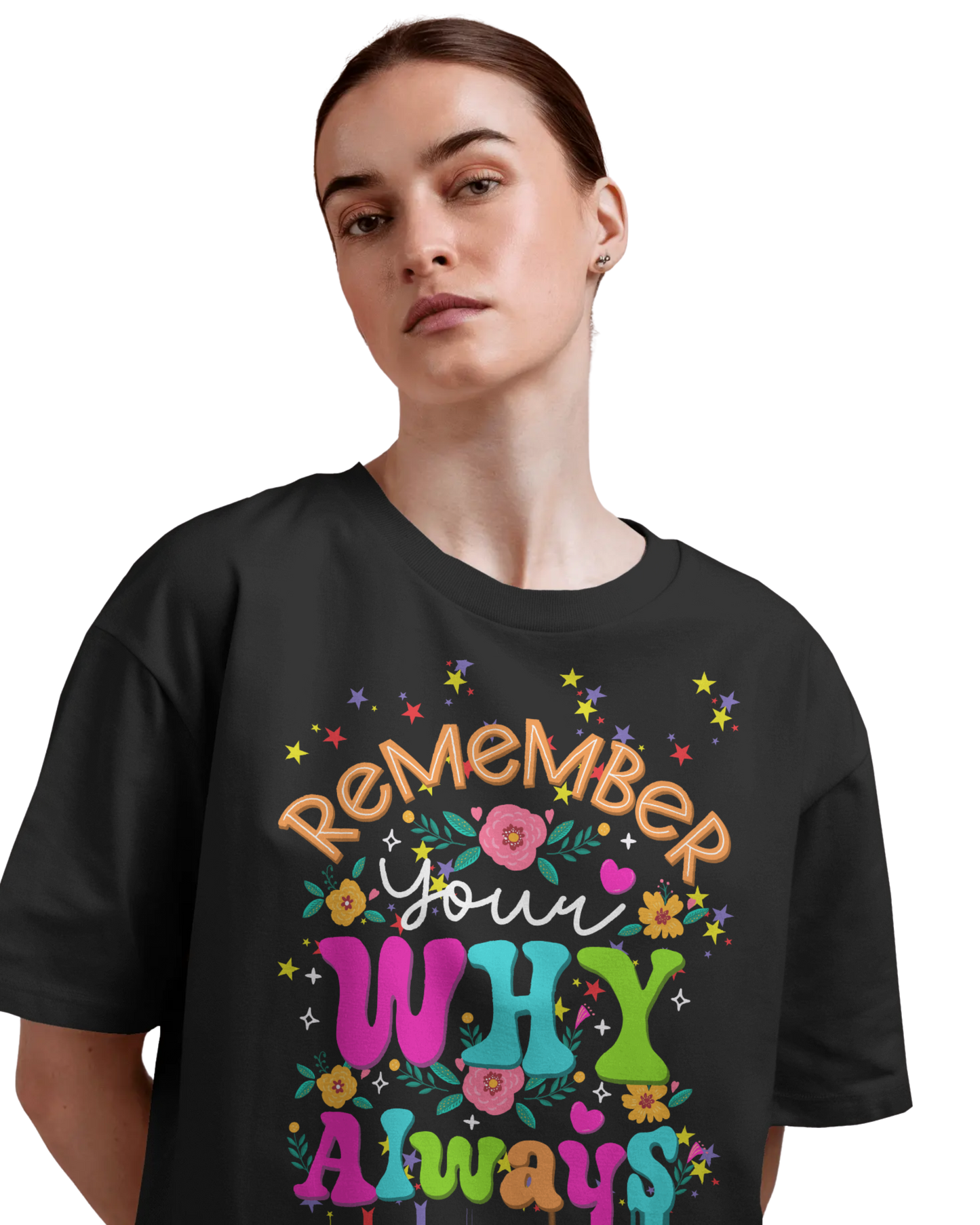 Women Oversize Tee | Printed | 100% Cotton T Shirt | Round Neck | Half Sleeves| Designed by NEOX | Vibrant Colors