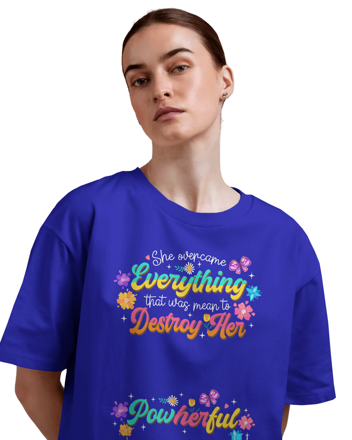 Women Oversize Tee | Printed | 100% Cotton T Shirt | Round Neck | Half Sleeves| Designed by NEOX | Vibrant Colors