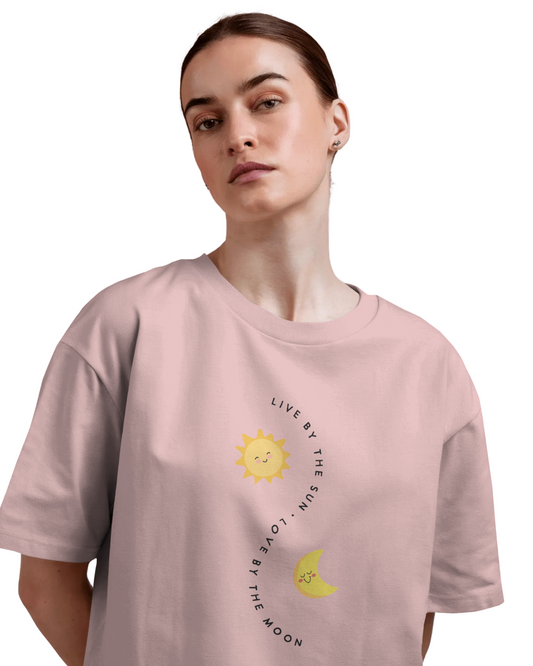 Women Oversize Tee | Printed | 100% Cotton T Shirt | Round Neck | Half Sleeves| Designed by NEOX | Vibrant Colors