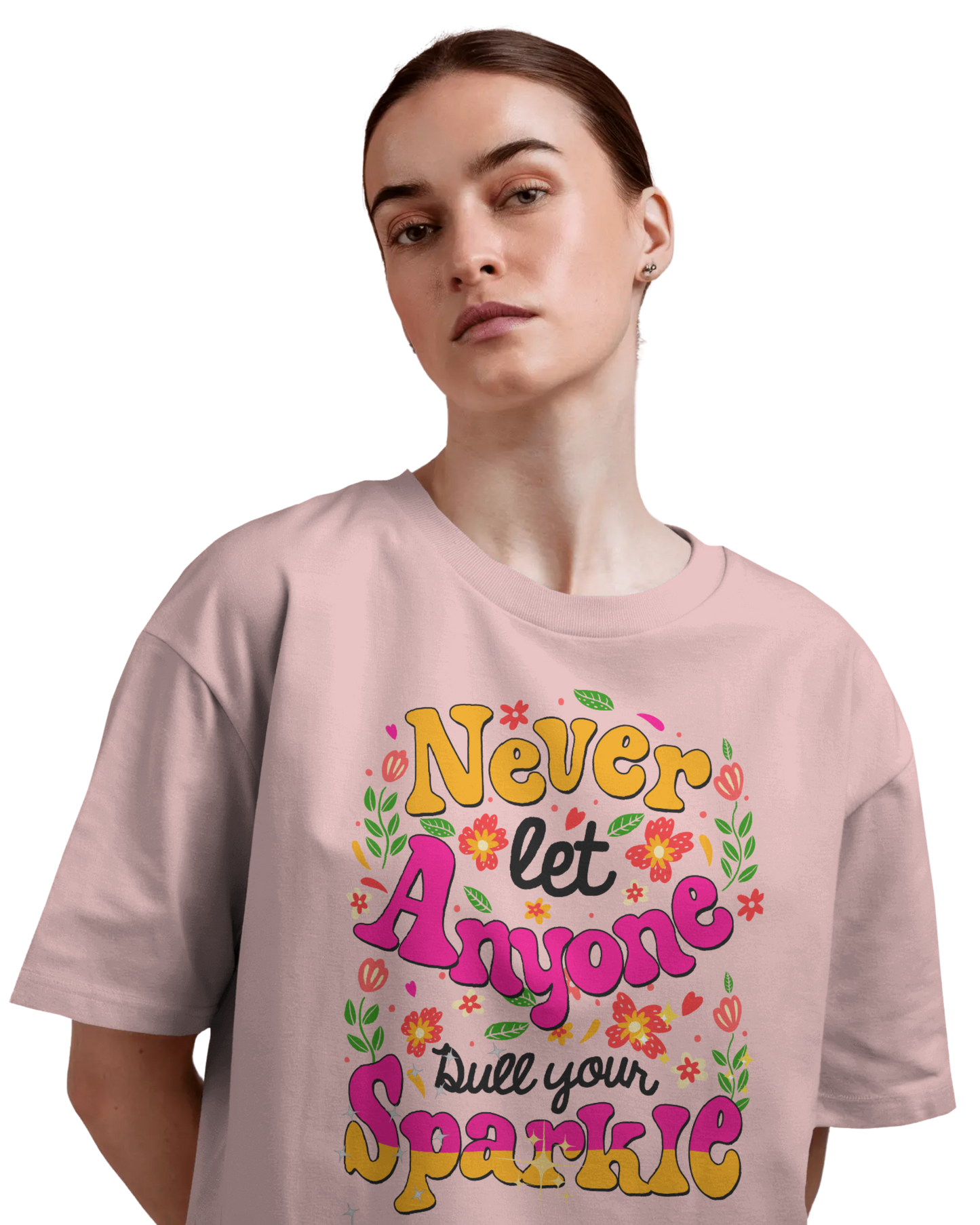Women Oversize Tee | Printed | 100% Cotton T Shirt | Round Neck | Half Sleeves| Designed by NEOX | Vibrant Colors