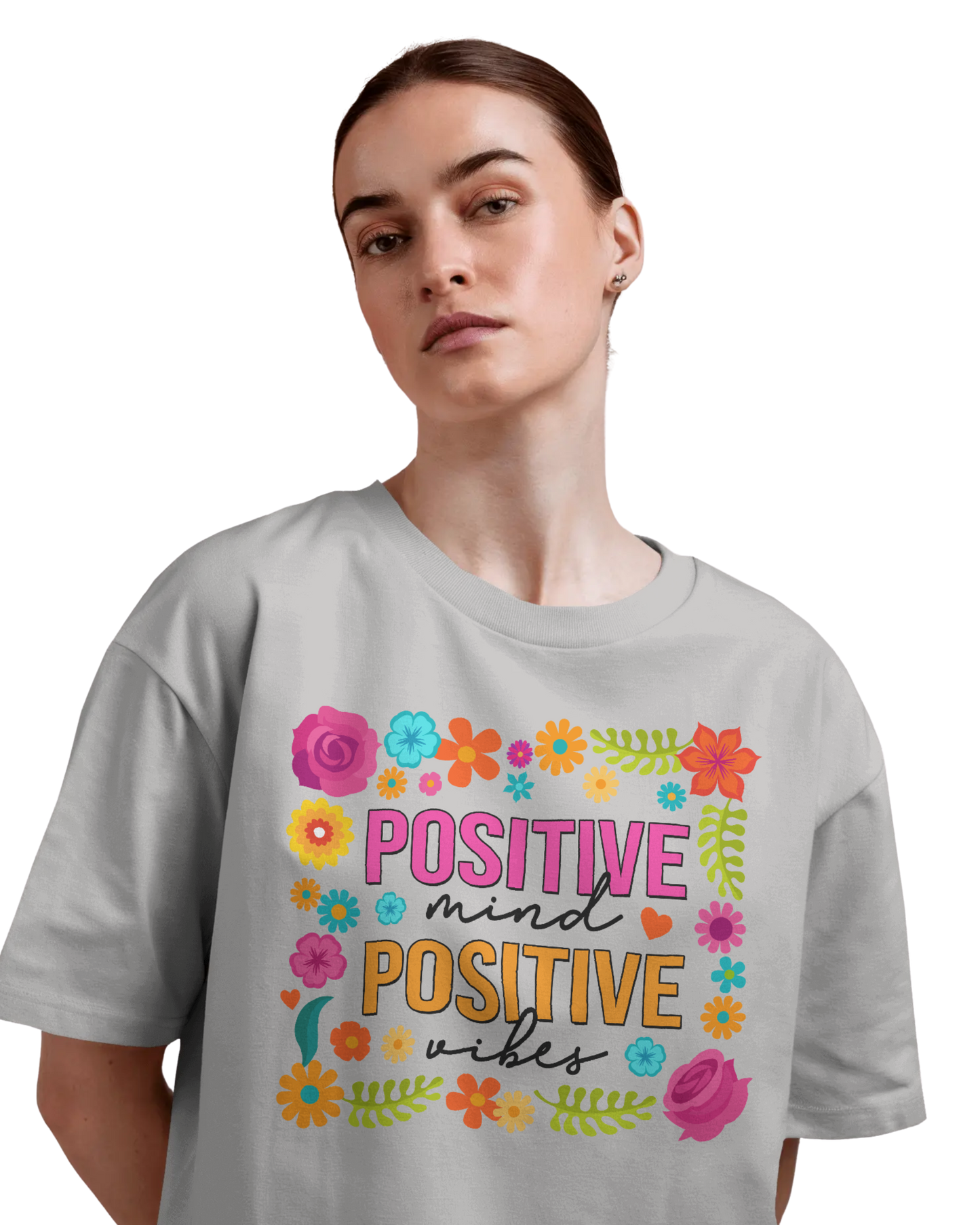 Women Oversize Tee | Printed | 100% Cotton T Shirt | Round Neck | Half Sleeves| Designed by NEOX | Vibrant Colors
