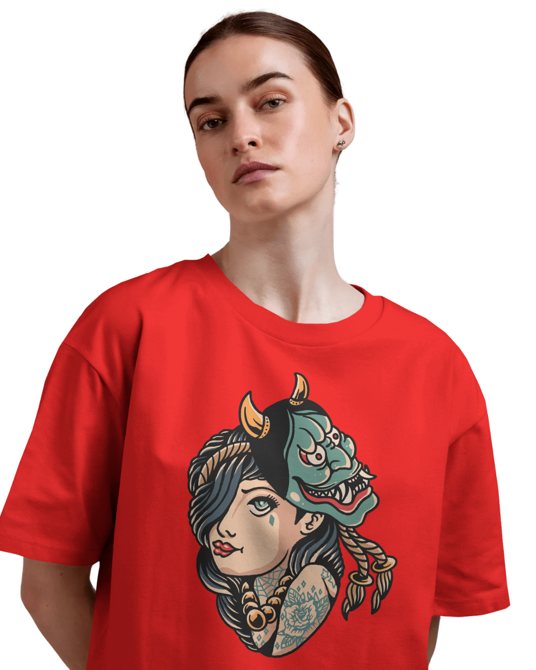 Women Oversize Tee |Street wear | Casual Wear | 100% Cotton T Shirt | Round Neck | Half Sleeves| Vibrant Colors