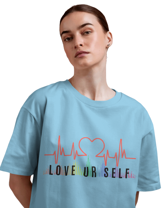 Women Oversize Tee | Printed | 100% Cotton T Shirt | Round Neck | Half Sleeves| Designed by NEOX | Vibrant Colors