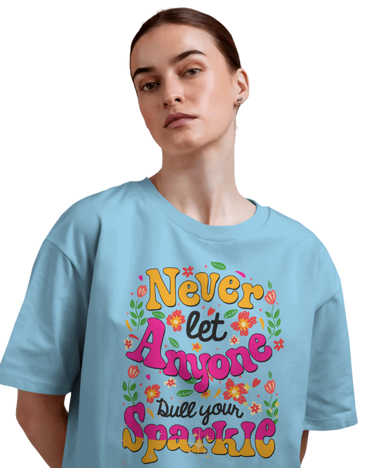 Women Oversize Tee | Printed | 100% Cotton T Shirt | Round Neck | Half Sleeves| Designed by NEOX | Vibrant Colors