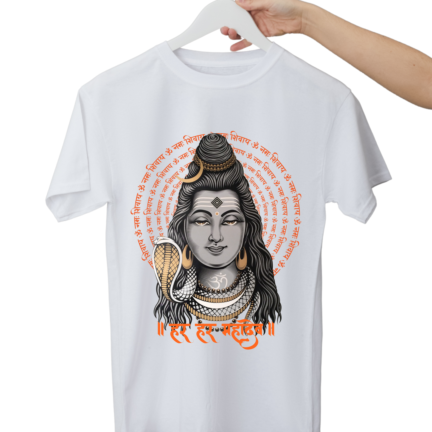 Unisex Printed Cotton T Shirt | Aastha | Round Neck | Half Sleeves|100% Cotton Regular Fit T-Shirt | Women | Men |