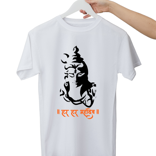 Unisex Printed Cotton T Shirt | Aastha | Round Neck | Half Sleeves|100% Cotton Regular Fit T-Shirt | Women | Men |