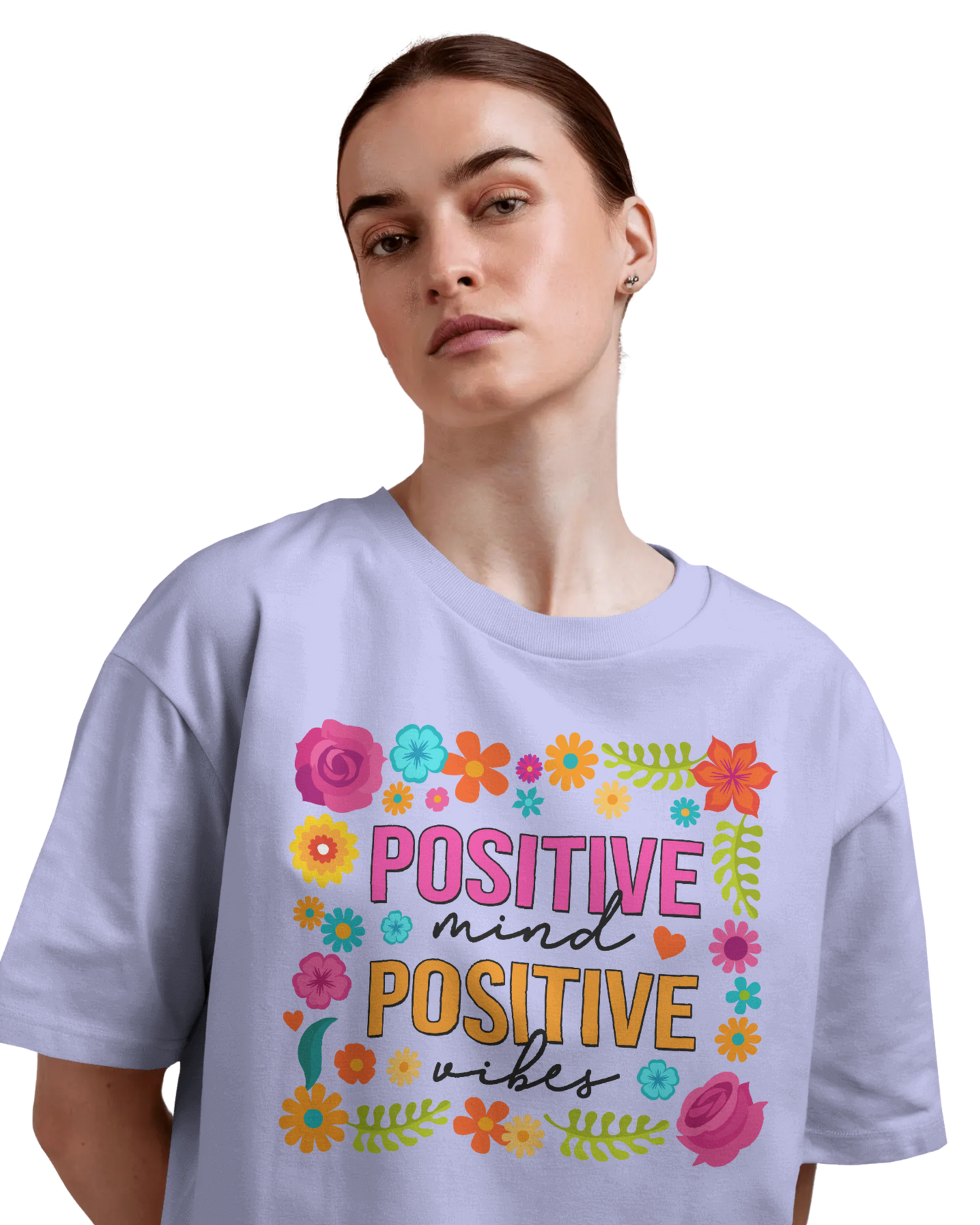 Women Oversize Tee | Printed | 100% Cotton T Shirt | Round Neck | Half Sleeves| Designed by NEOX | Vibrant Colors