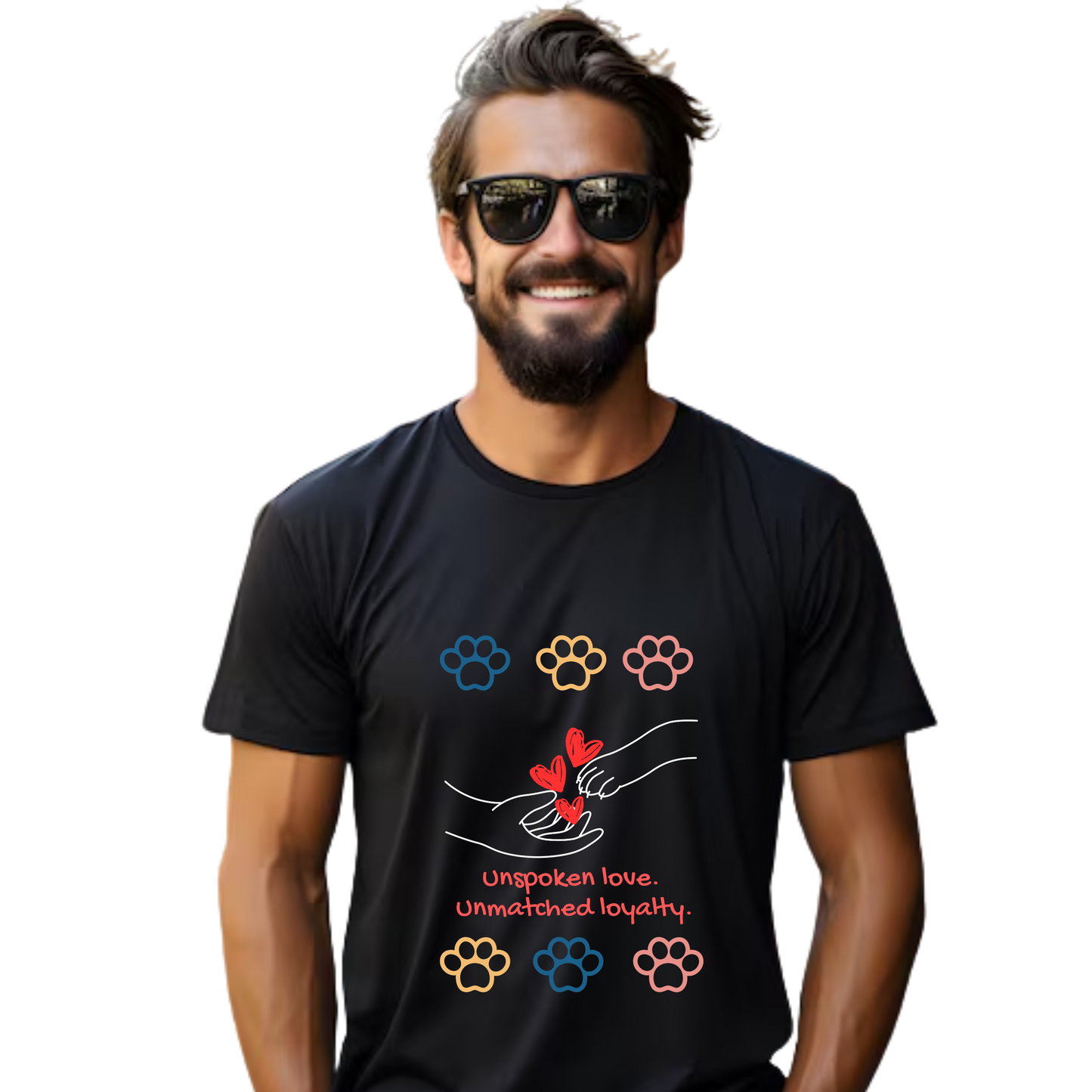 Unisex Printed Cotton T Shirt | Dog Lovers | Round Neck | Half Sleeves|100% Cotton Regular Fit T-Shirt | Women | Men |