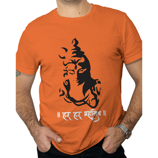 Unisex Printed Cotton T Shirt | Aastha | Round Neck | Half Sleeves|100% Cotton Regular Fit T-Shirt | Women | Men |