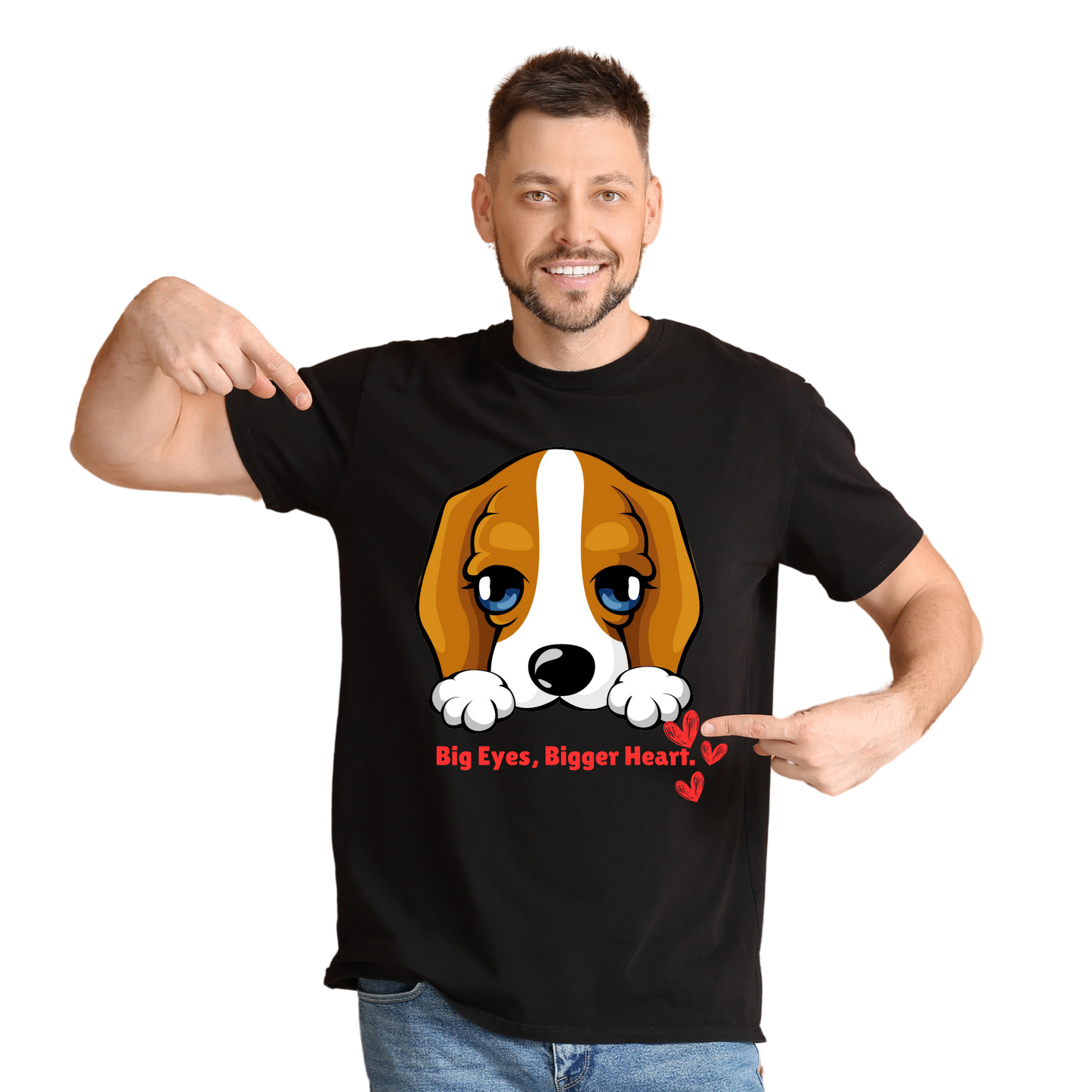 Unisex Printed Cotton T Shirt | Dog Lovers | Round Neck | Half Sleeves|100% Cotton Regular Fit T-Shirt | Women | Men |