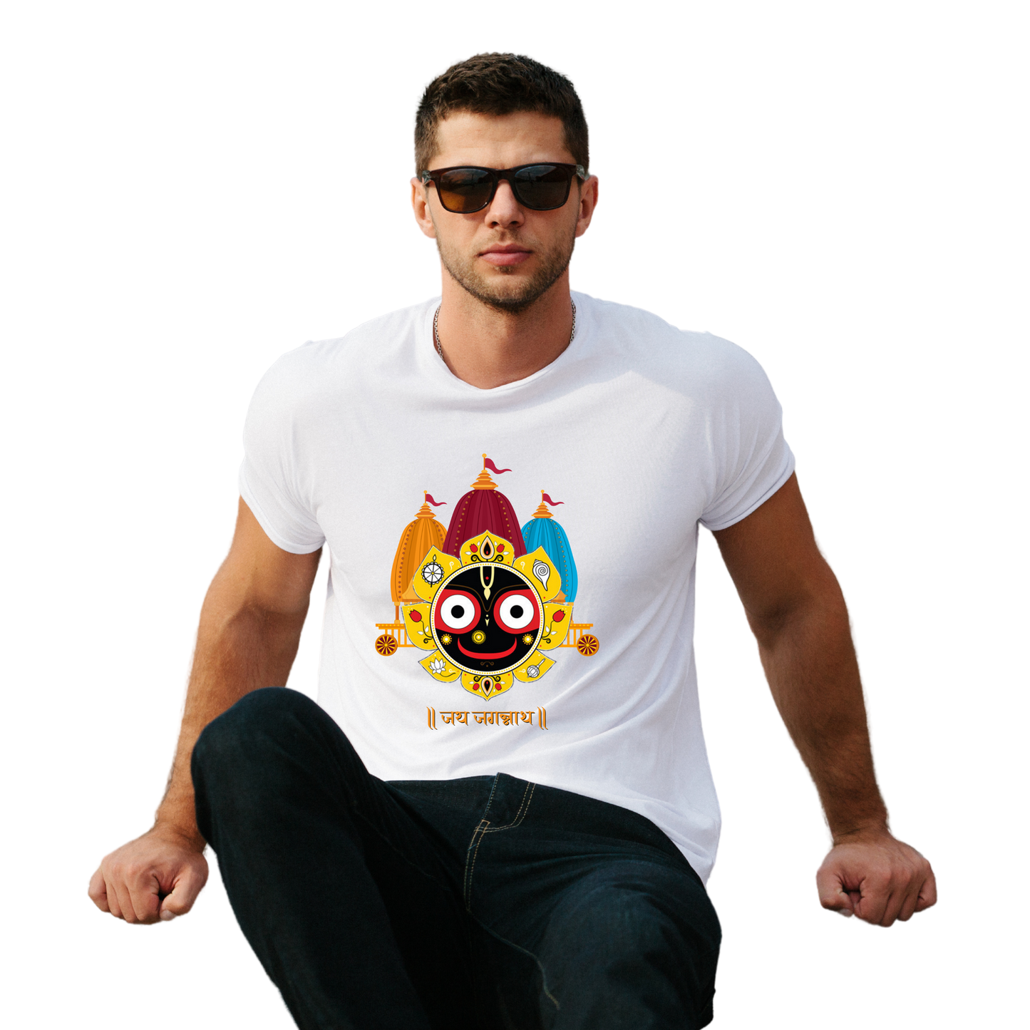 Unisex Printed Cotton T Shirt | Aastha | Round Neck | Half Sleeves|100% Cotton Regular Fit T-Shirt | Women | Men |