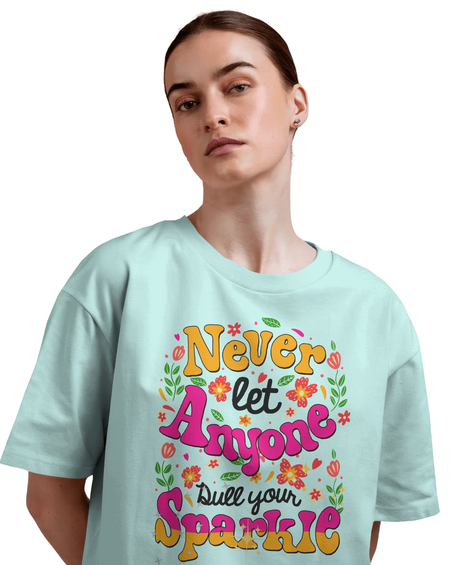 Women Oversize Tee | Printed | 100% Cotton T Shirt | Round Neck | Half Sleeves| Designed by NEOX | Vibrant Colors