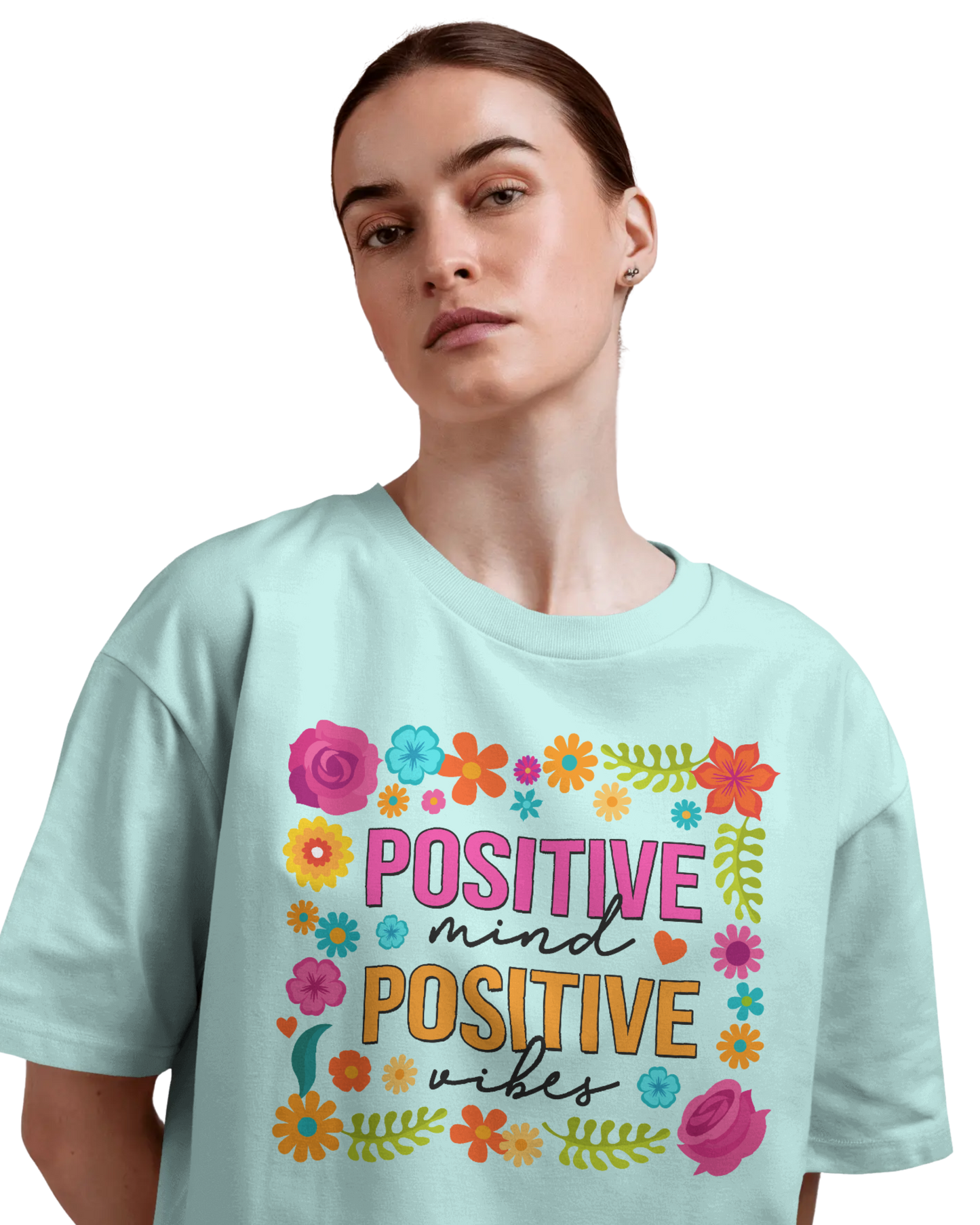 Women Oversize Tee | Printed | 100% Cotton T Shirt | Round Neck | Half Sleeves| Designed by NEOX | Vibrant Colors