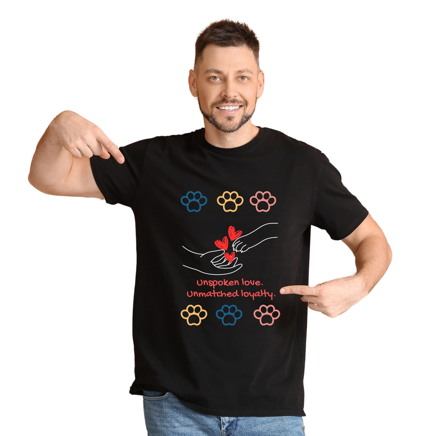 Unisex Printed Cotton T Shirt | Dog Lovers | Round Neck | Half Sleeves|100% Cotton Regular Fit T-Shirt | Women | Men |