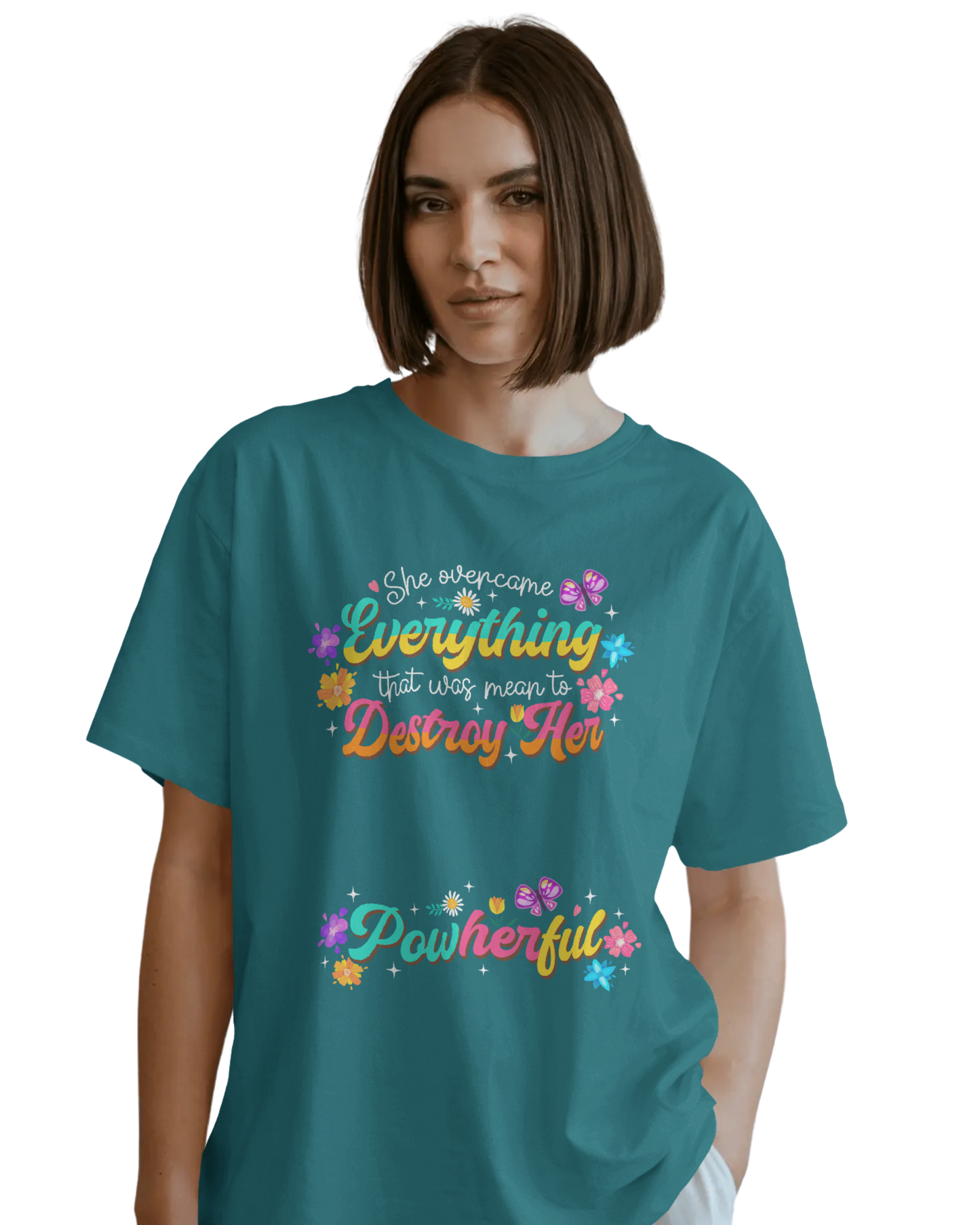 Women Oversize Tee | Printed | 100% Cotton T Shirt | Round Neck | Half Sleeves| Designed by NEOX | Vibrant Colors