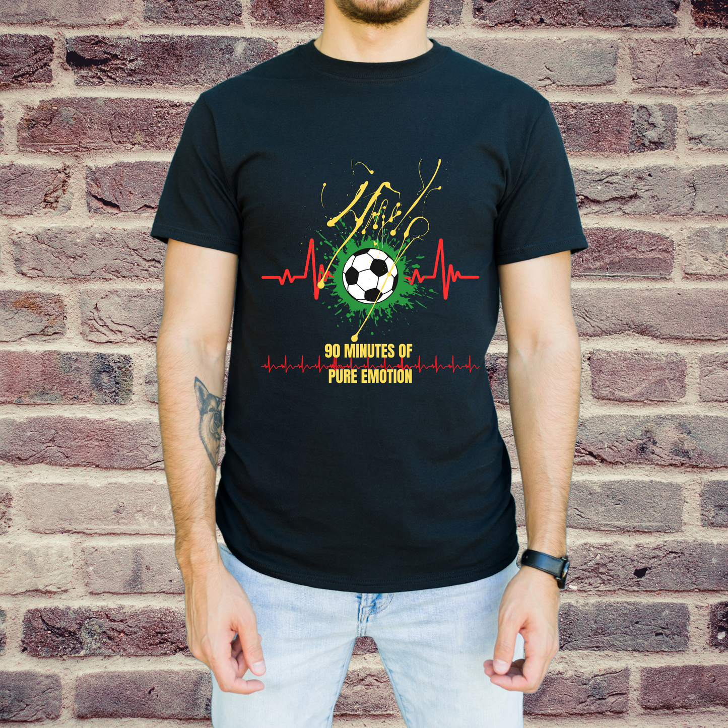 Men’s Printed Cotton T Shirt | Foot Ball |Round Neck | Half Sleeves|100% Cotton | Regular Fit T-Shirt | Teens | Teen Vibes