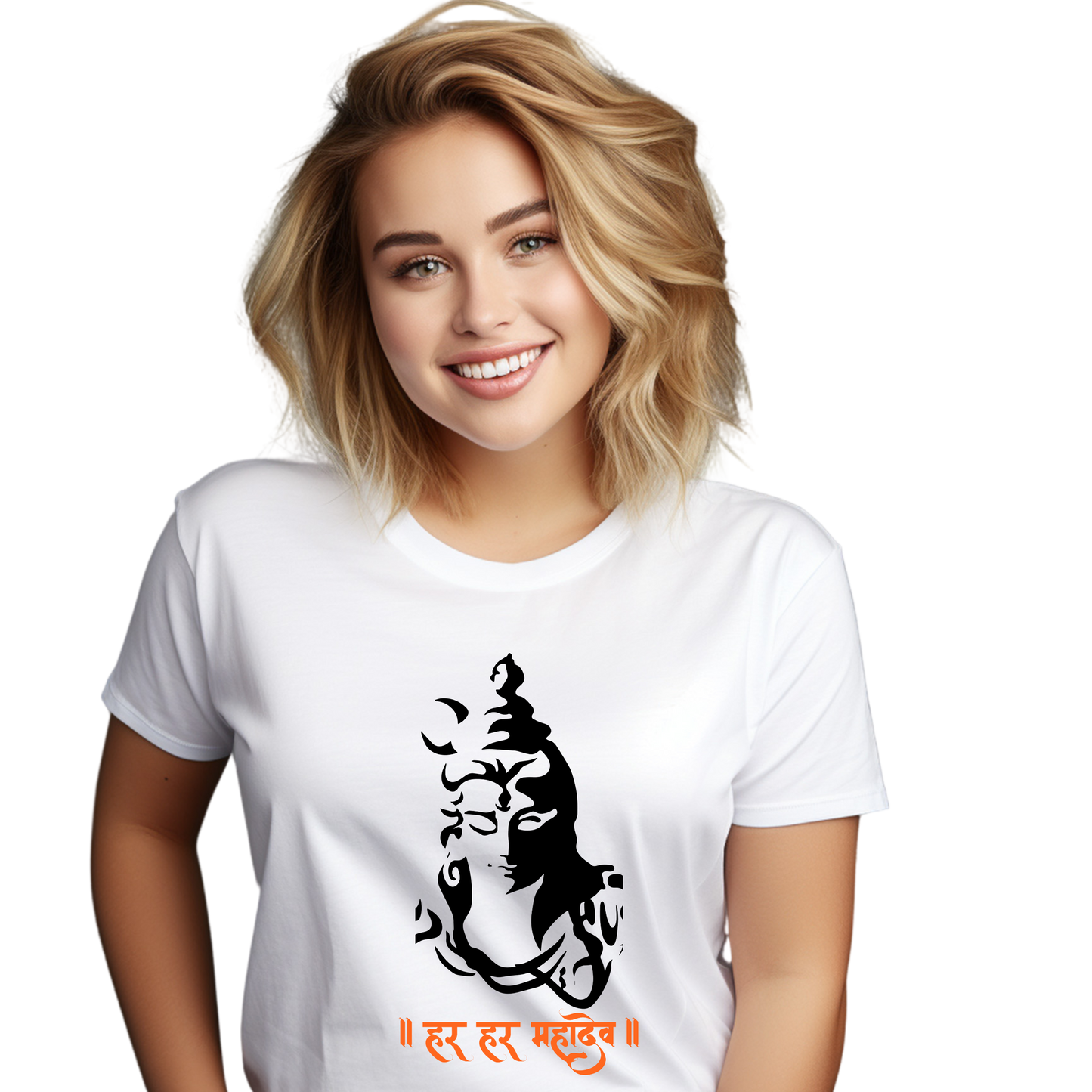 Unisex Printed Cotton T Shirt | Aastha | Round Neck | Half Sleeves|100% Cotton Regular Fit T-Shirt | Women | Men |