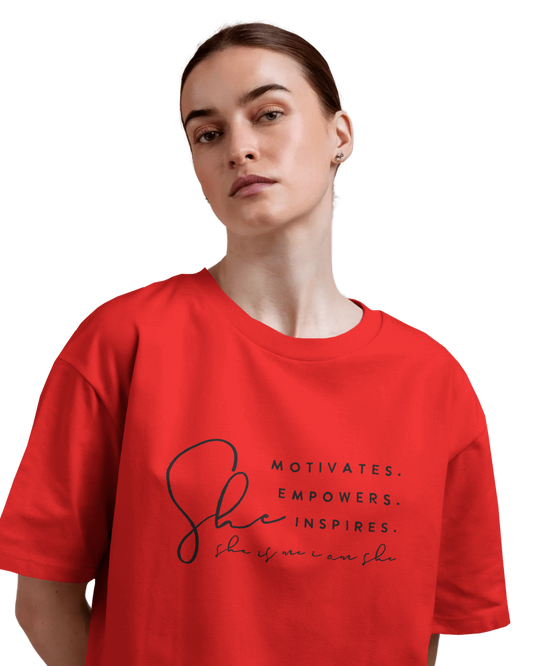 Women Oversize Tee | Printed | 100% Cotton T Shirt | Round Neck | Half Sleeves| Designed by NEOX | Vibrant Colors