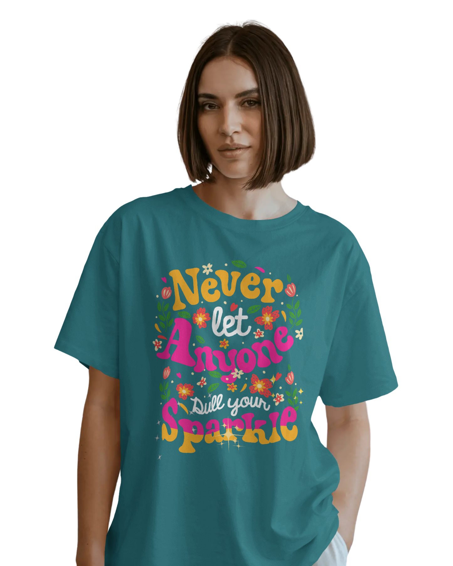 Oversize Tee Women | Printed | 100% Cotton T Shirt | Round Neck | Half Sleeves| Designed by NEOX | Vibrant Colors