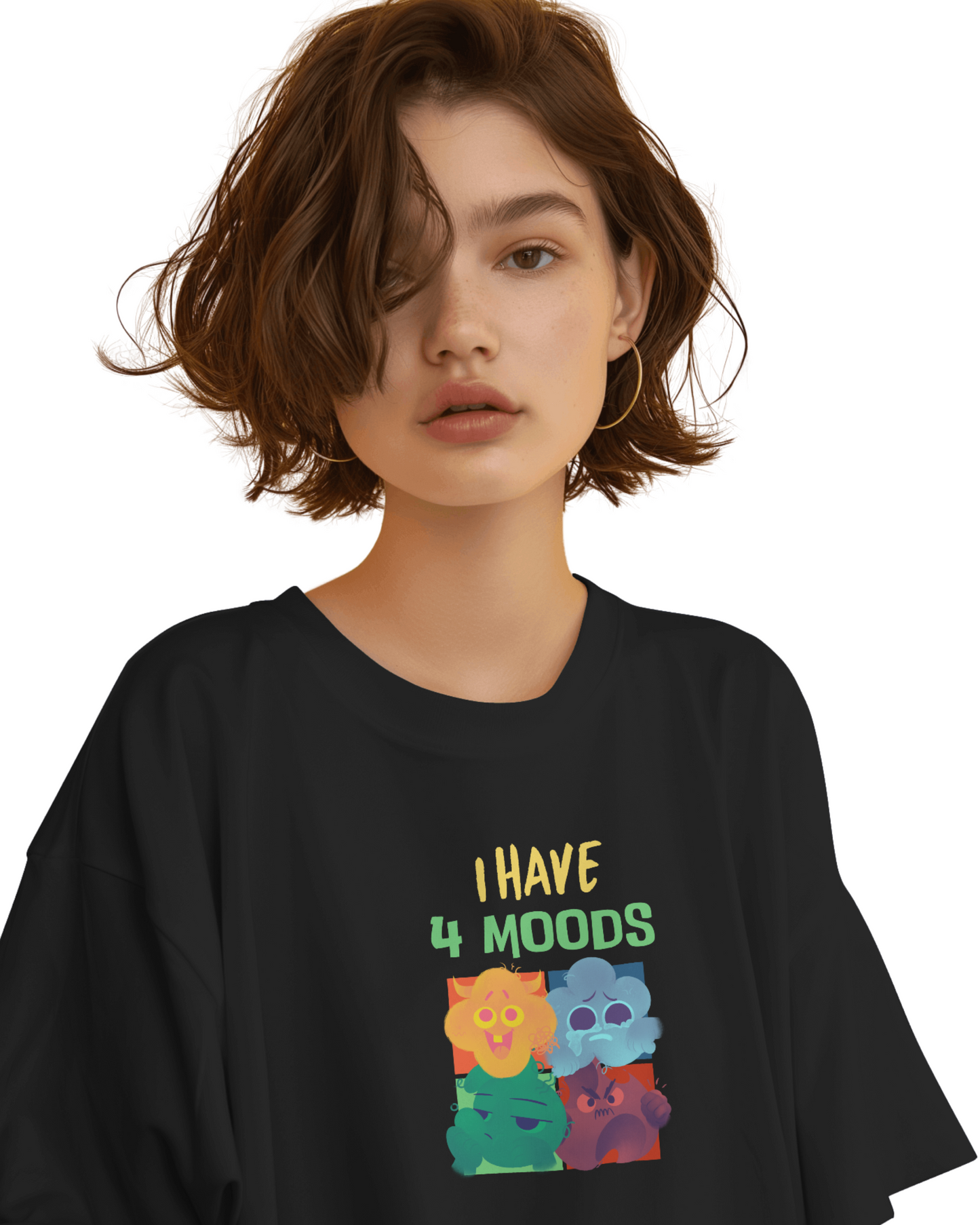 Oversize | Unisex Printed Cotton T Shirt | Round Neck | Half Sleeves|100% Cotton | Women | Men | Teen | Teen Vibes