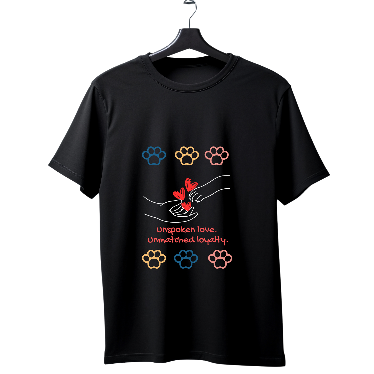 Unisex Printed Cotton T Shirt | Dog Lovers | Round Neck | Half Sleeves|100% Cotton Regular Fit T-Shirt | Women | Men |