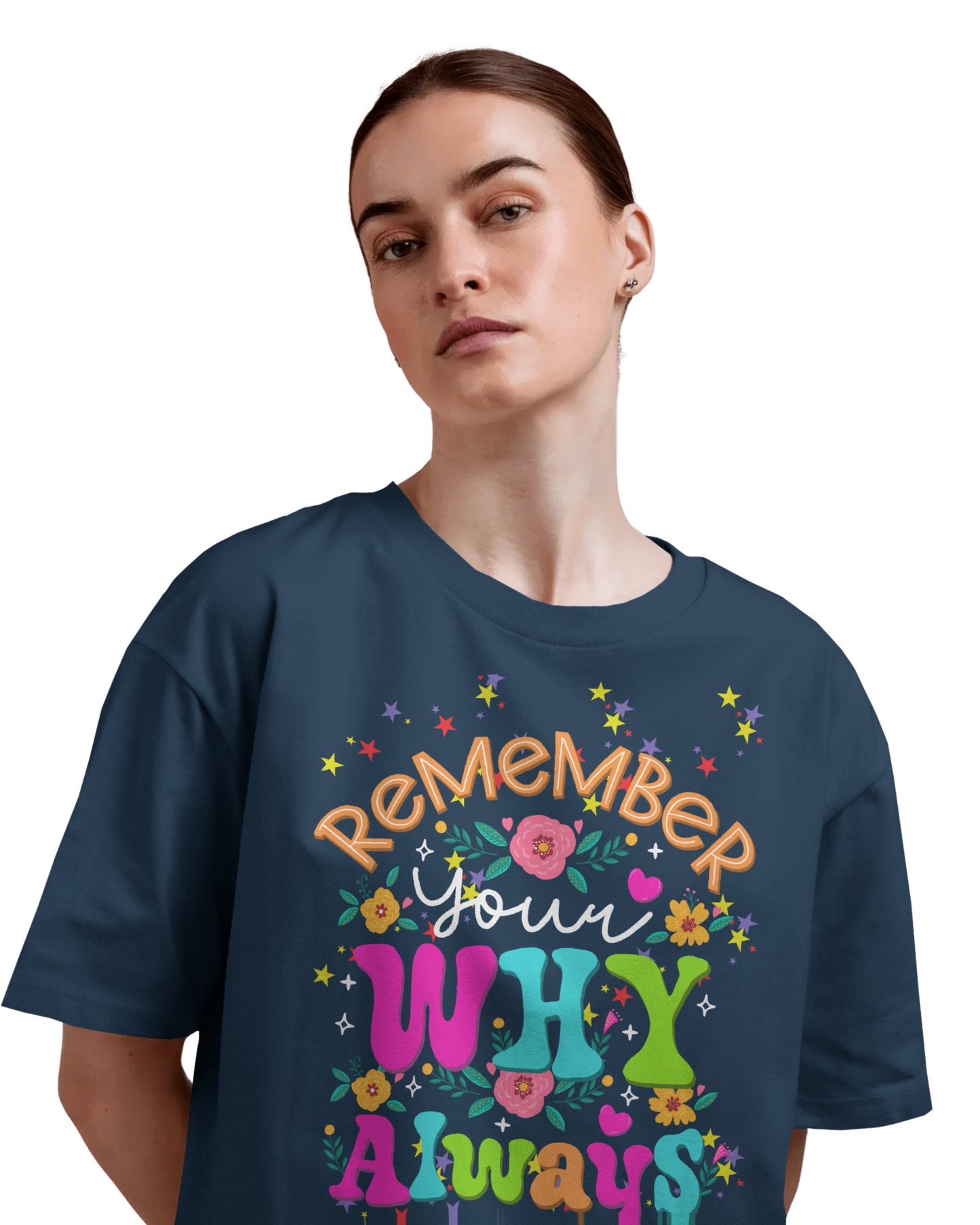 Women Oversize Tee | Printed | 100% Cotton T Shirt | Round Neck | Half Sleeves| Designed by NEOX | Vibrant Colors