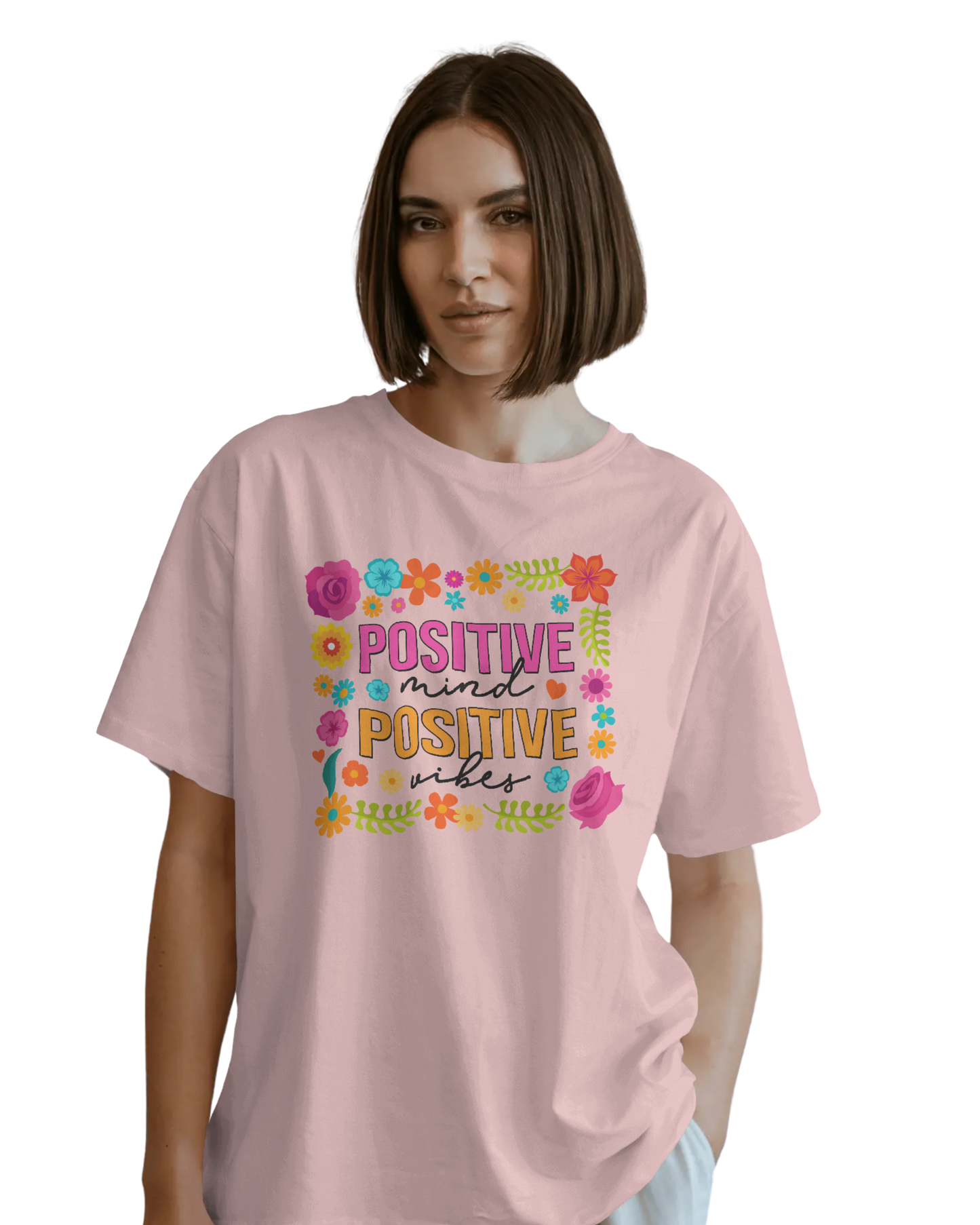 Women Oversize Tee | Printed | 100% Cotton T Shirt | Round Neck | Half Sleeves| Designed by NEOX | Vibrant Colors