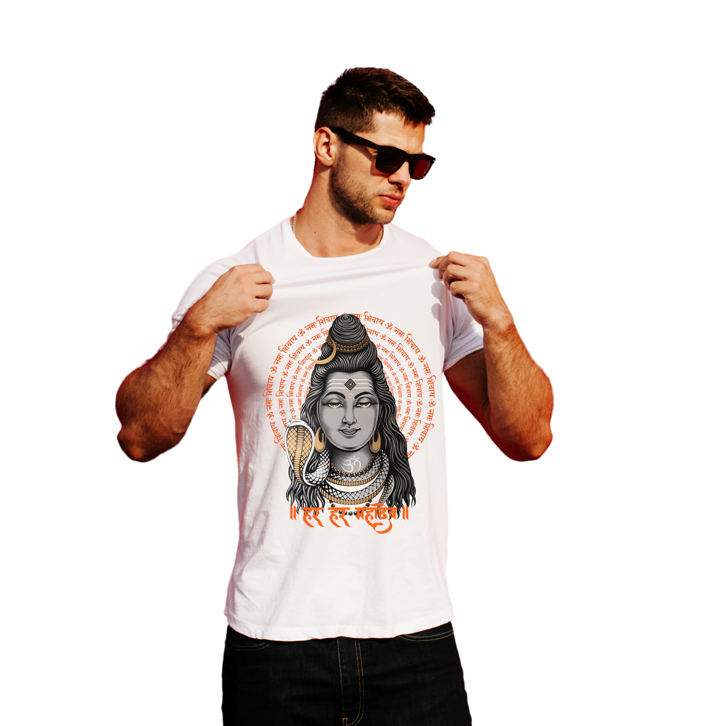 Unisex Printed Cotton T Shirt | Aastha | Round Neck | Half Sleeves|100% Cotton Regular Fit T-Shirt | Women | Men |