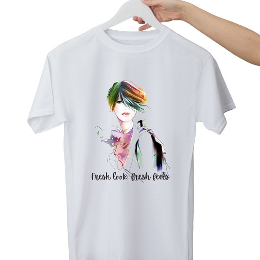 Women Printed Cotton T Shirt | Round Neck | Half Sleeves| 100% Cotton | Regular Fit T-Shirt | Teen | Teen Vibes