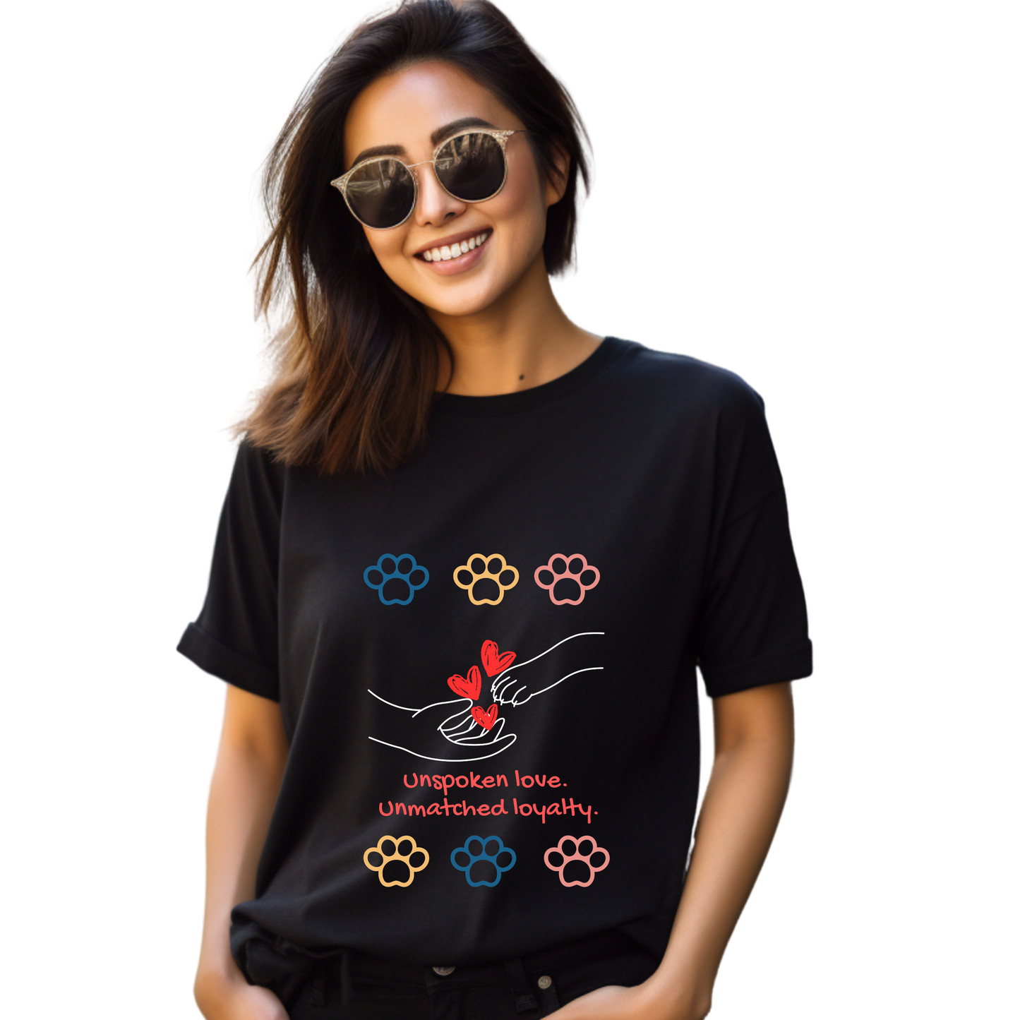 Unisex Printed Cotton T Shirt | Dog Lovers | Round Neck | Half Sleeves|100% Cotton Regular Fit T-Shirt | Women | Men |