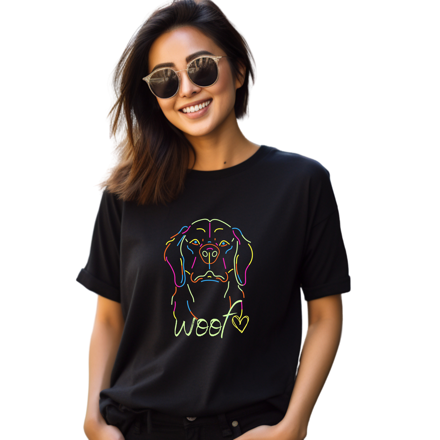 Unisex Printed Cotton T Shirt | Dog Lovers | Round Neck | Half Sleeves|100% Cotton Regular Fit T-Shirt | Women | Men |