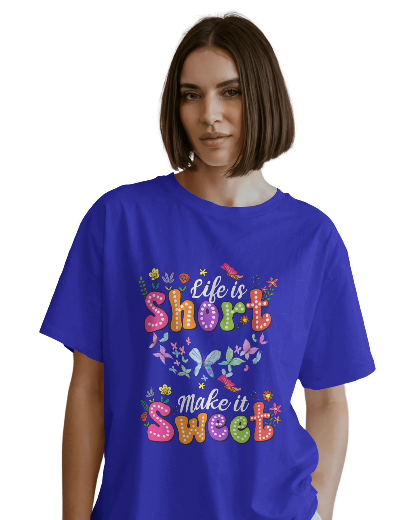 Women Oversize Tee | Printed | 100% Cotton T Shirt | Round Neck | Half Sleeves| Designed by NEOX | Vibrant Colors