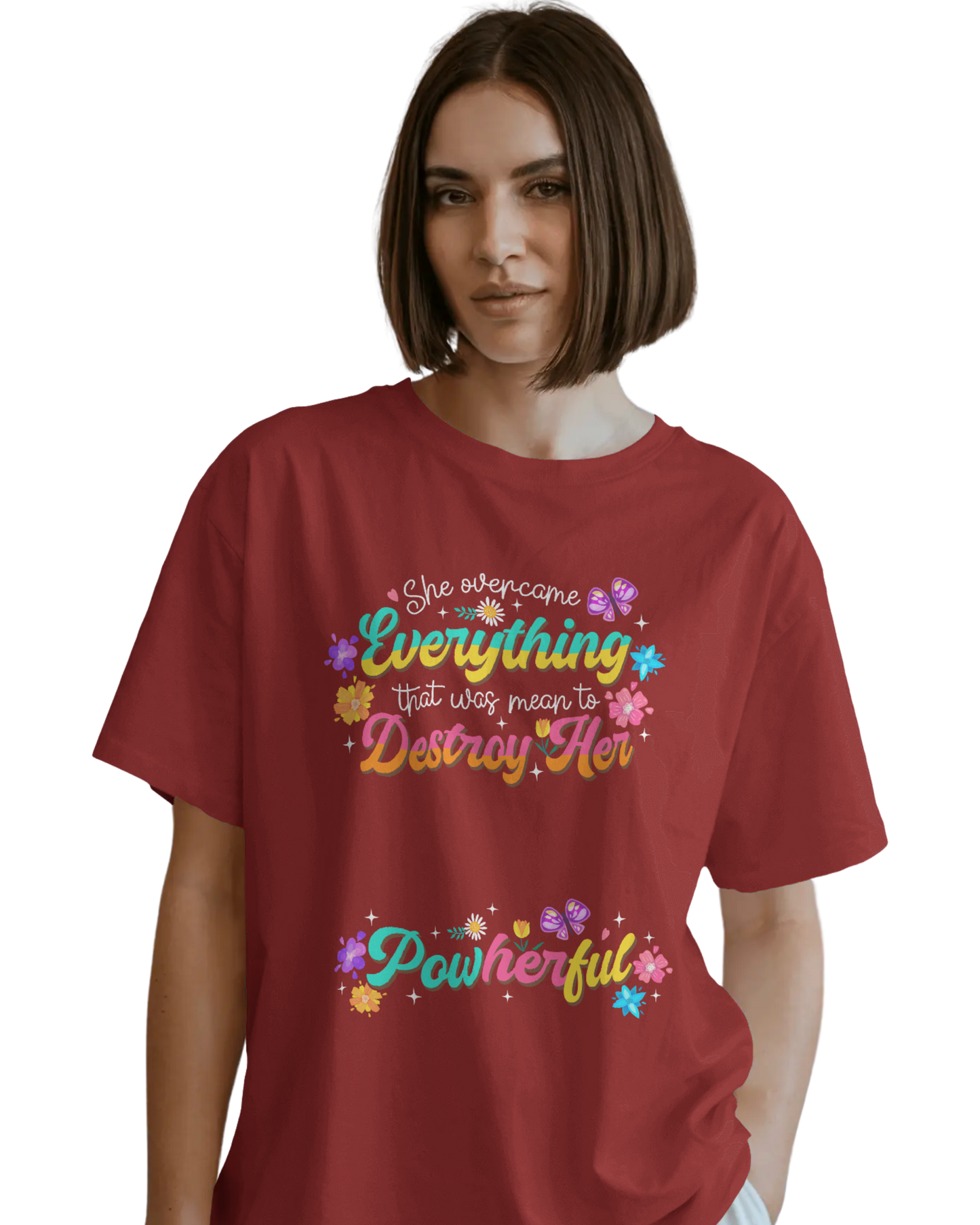 Women Oversize Tee | Printed | 100% Cotton T Shirt | Round Neck | Half Sleeves| Designed by NEOX | Vibrant Colors