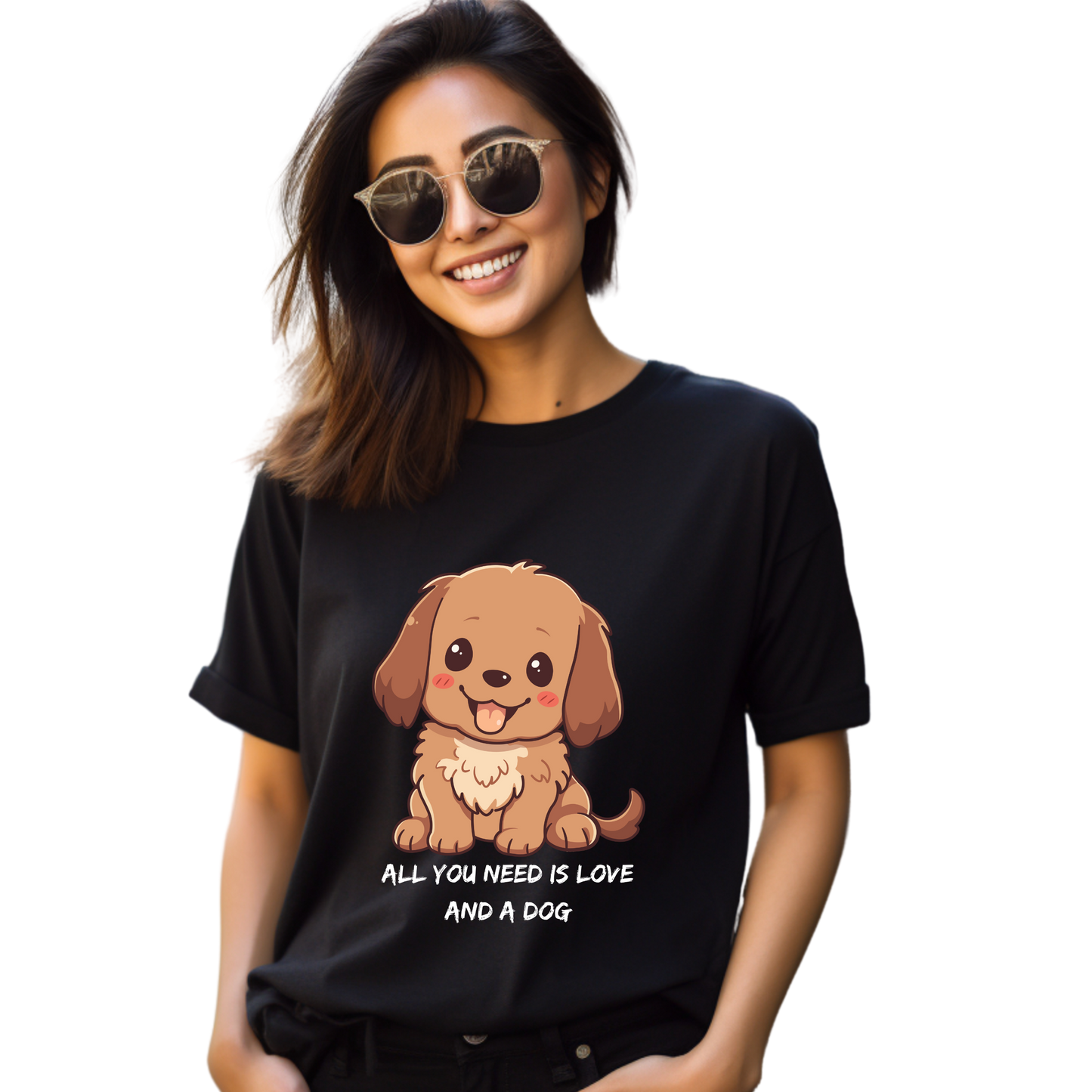 Unisex Printed Cotton T Shirt | Dog Lovers | Round Neck | Half Sleeves|100% Cotton Regular Fit T-Shirt | Women | Men |