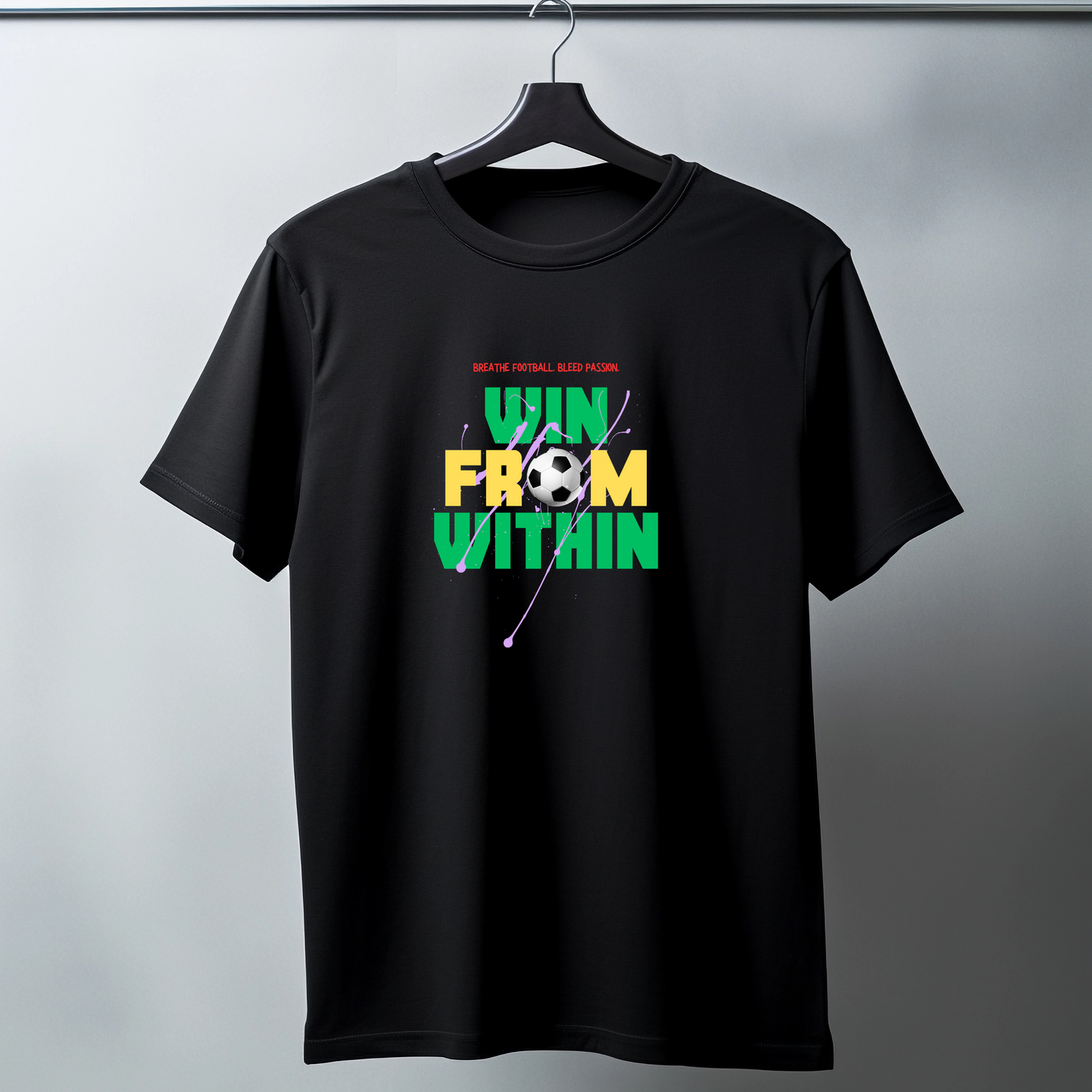 Men’s Printed Cotton T Shirt | Foot Ball |Round Neck | Half Sleeves|100% Cotton | Regular Fit T-Shirt | Teens | Teen Vibes
