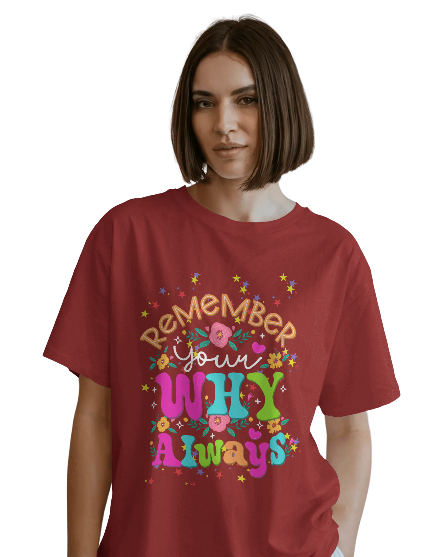 Women Oversize Tee | Printed | 100% Cotton T Shirt | Round Neck | Half Sleeves| Designed by NEOX | Vibrant Colors