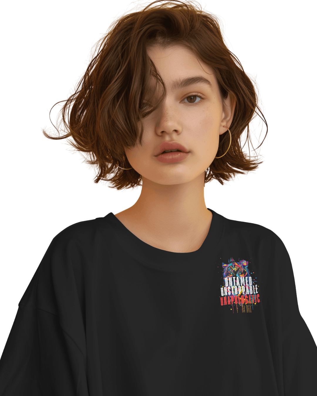 Oversize | Unisex Printed Cotton T Shirt | Round Neck | Half Sleeves|100% Cotton | Women | Men | Teen | Teen Vibes