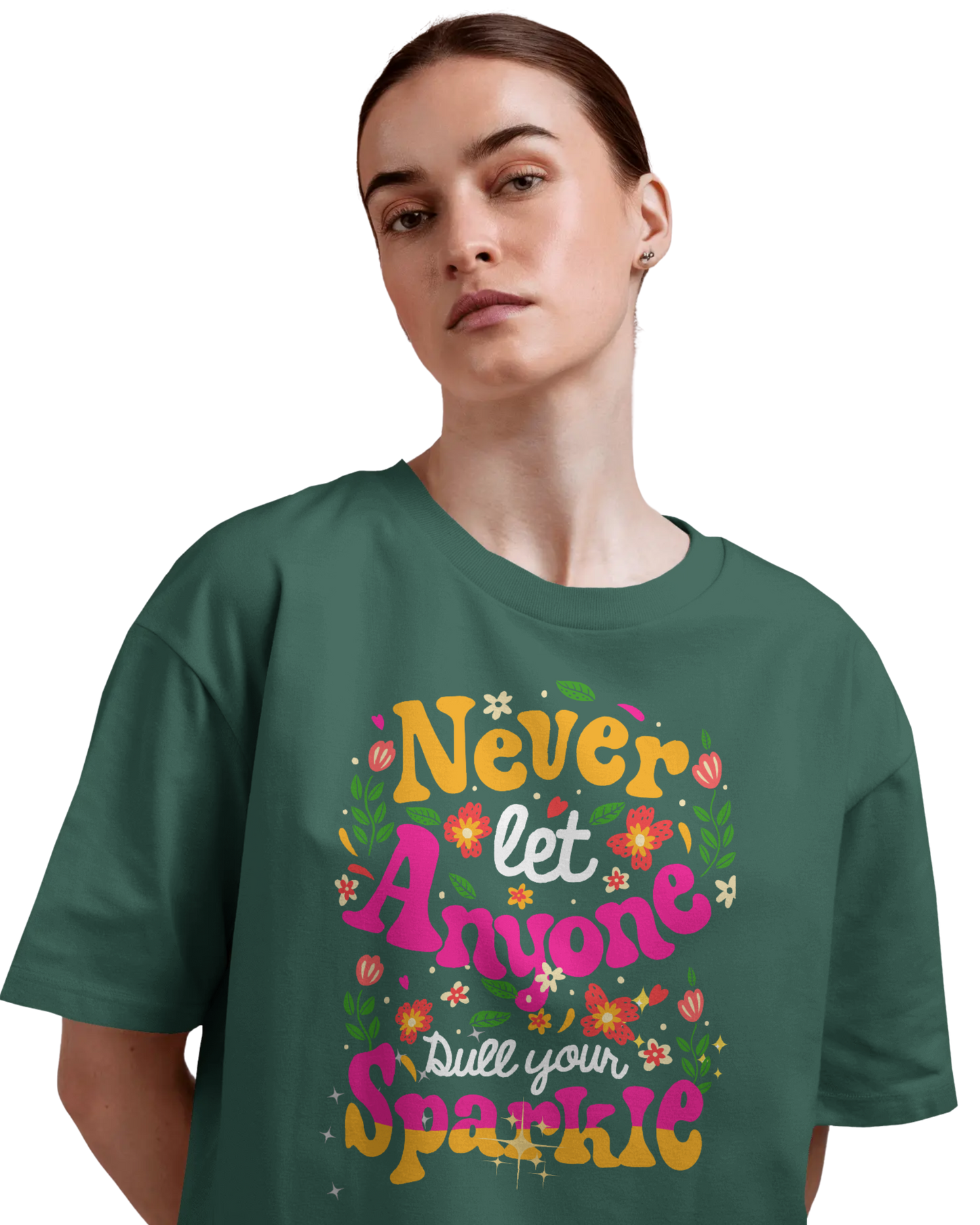 Oversize Tee Women | Printed | 100% Cotton T Shirt | Round Neck | Half Sleeves| Designed by NEOX | Vibrant Colors