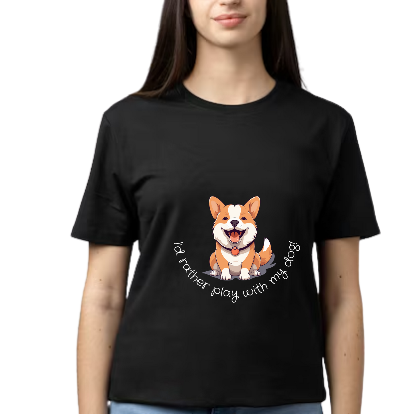 Unisex Printed Cotton T Shirt | Dog Lovers | Round Neck | Half Sleeves|100% Cotton Regular Fit T-Shirt | Women | Men |