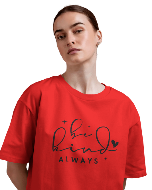 Women Oversize Tee | Printed | 100% Cotton T Shirt | Round Neck | Half Sleeves| Designed by NEOX | Vibrant Colors