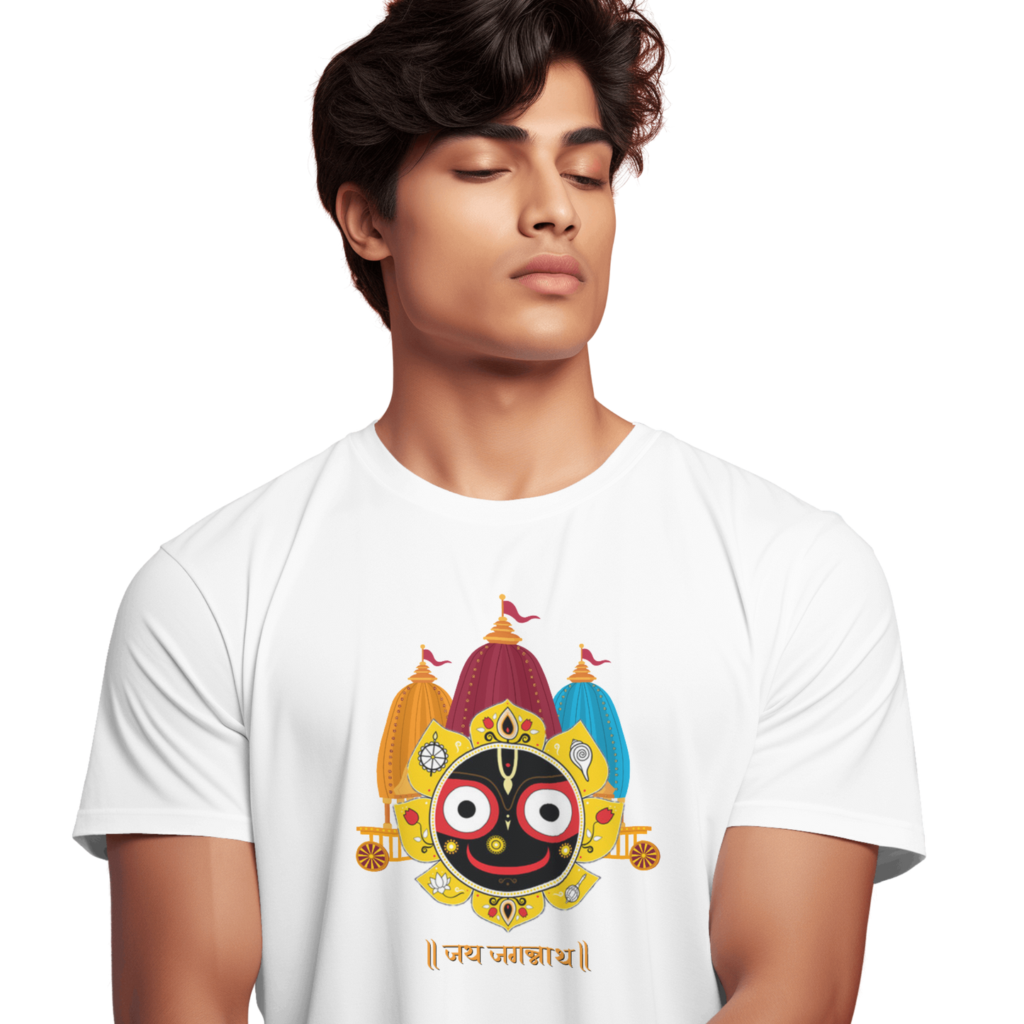 Unisex Printed Cotton T Shirt | Aastha | Round Neck | Half Sleeves|100% Cotton Regular Fit T-Shirt | Women | Men |