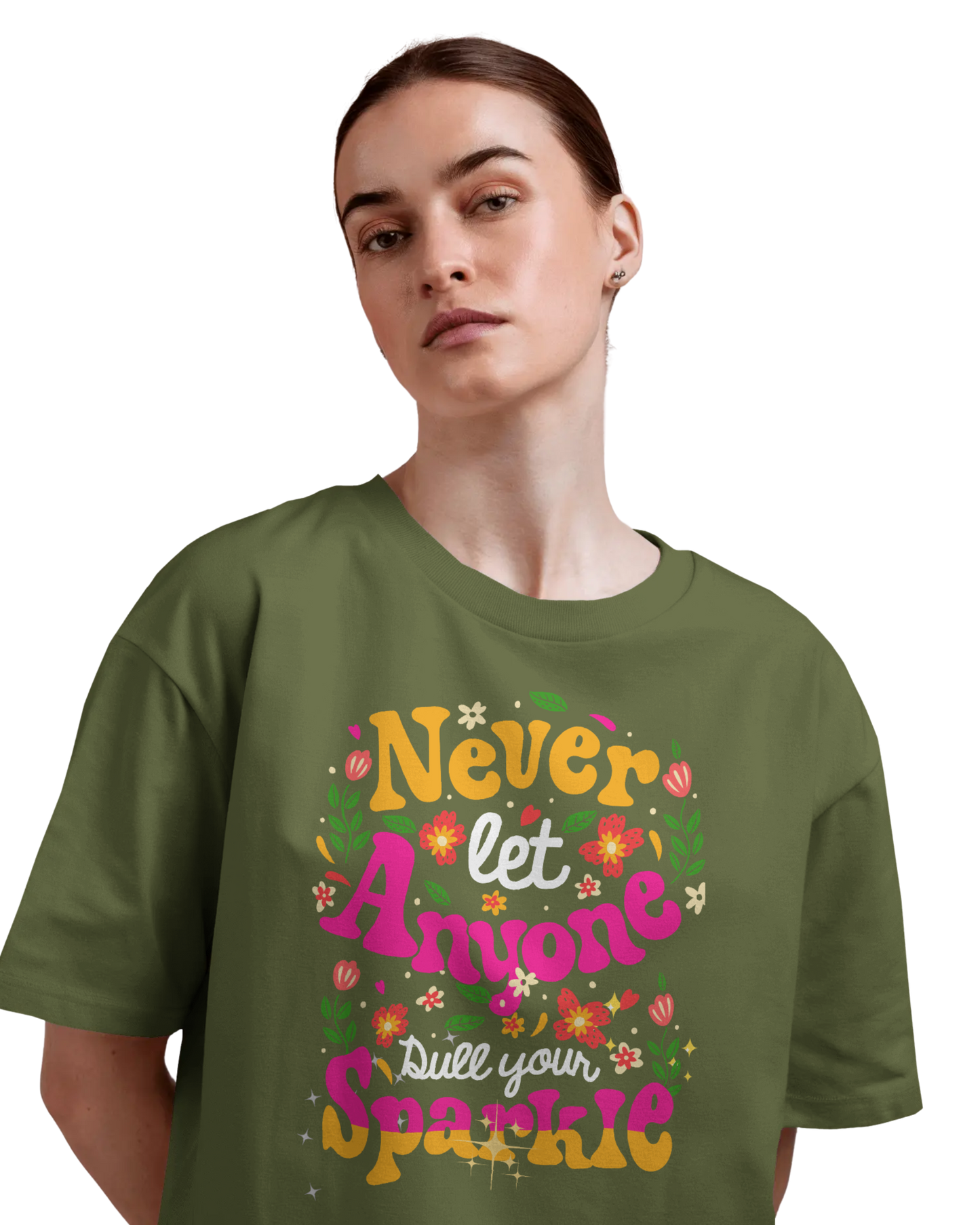 Oversize Tee Women | Printed | 100% Cotton T Shirt | Round Neck | Half Sleeves| Designed by NEOX | Vibrant Colors