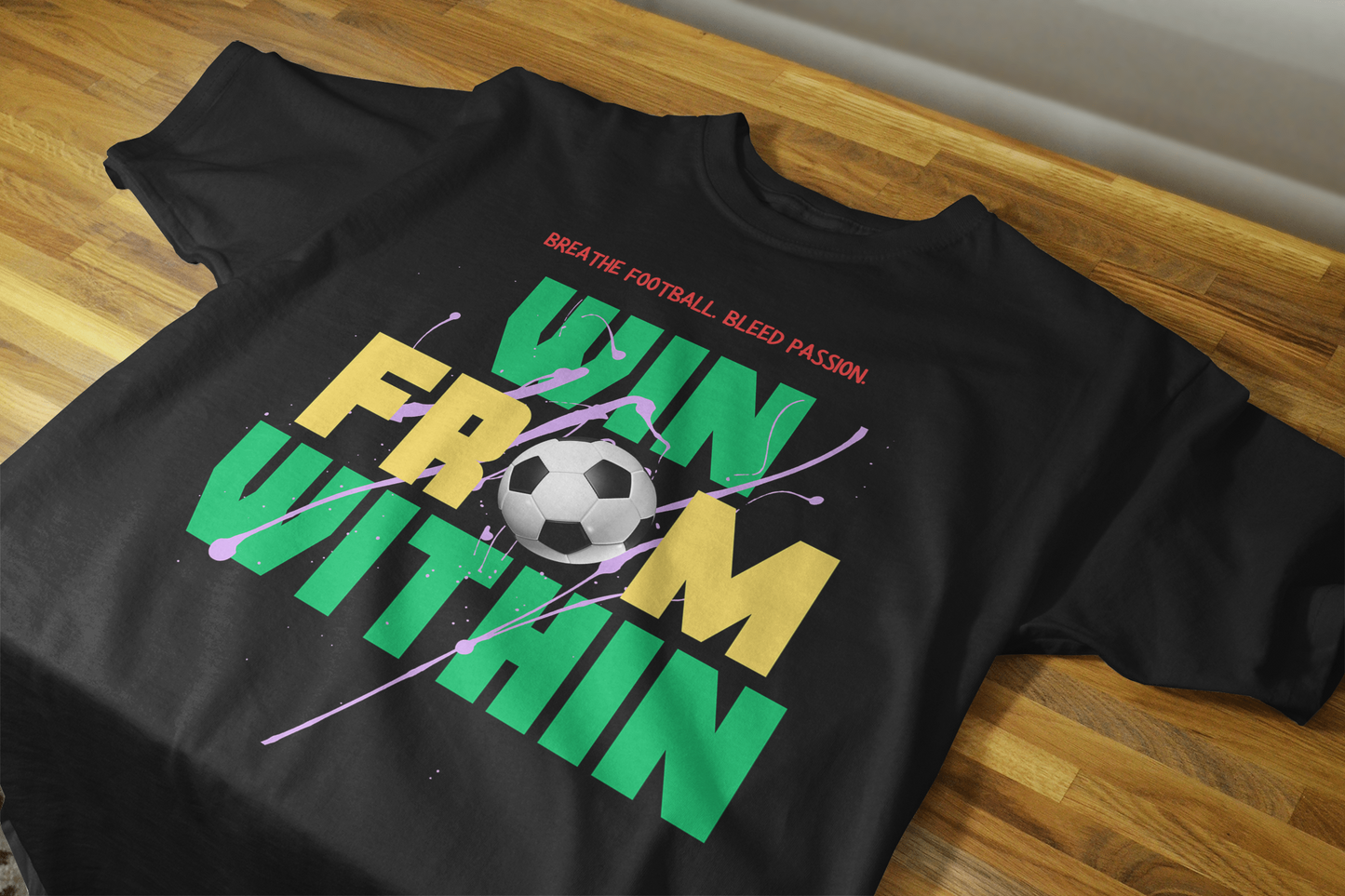 Men’s Printed Cotton T Shirt | Foot Ball |Round Neck | Half Sleeves|100% Cotton | Regular Fit T-Shirt | Teens | Teen Vibes